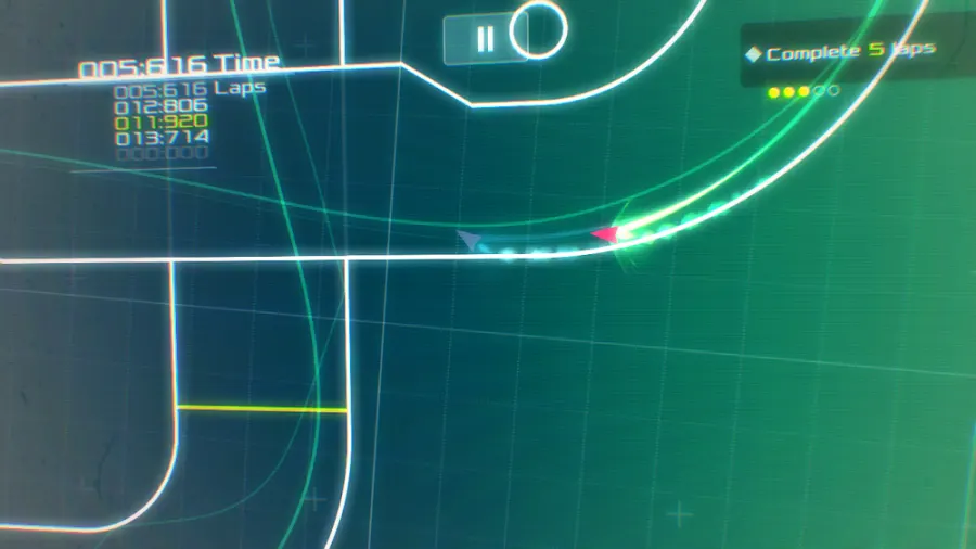 Circuito luminoso di DATA WING con i tempi di gara sullo schermo
